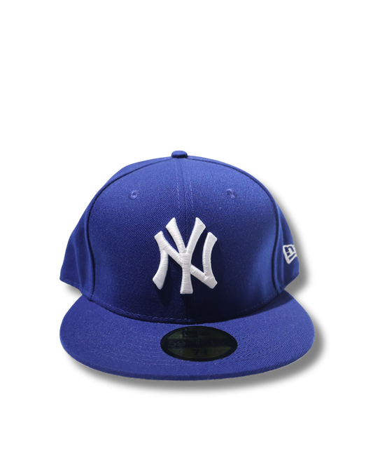 NY PLAIN BLUE FITTED HAT