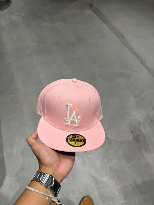 LA PASTEL PINK FITTED HAT