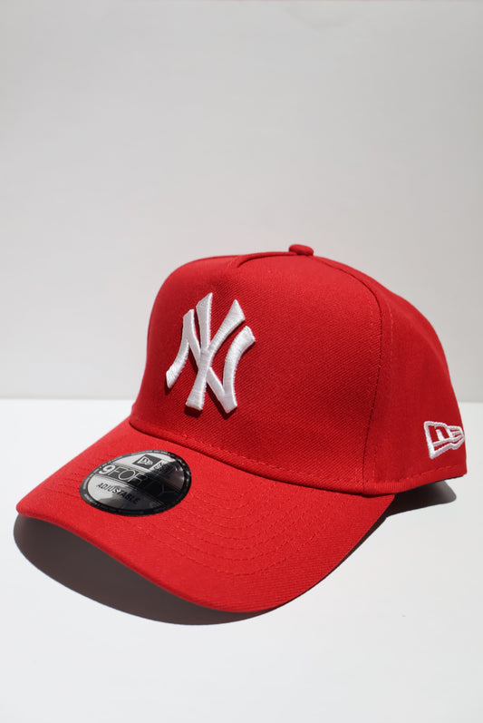 NY A-FRAME RED SNAPBACK