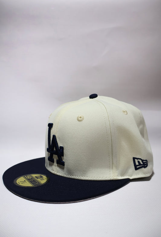 LA TWO TONE NAVY BLUE FITTED HAT