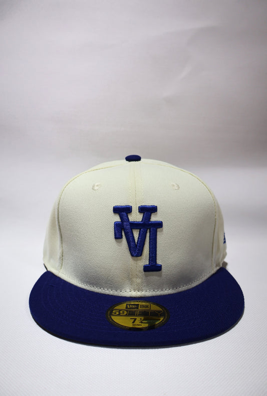 LA TWO TONE BLUE FITTED HAT