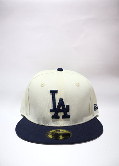 LA TWO TONE NAVY BLUE FITTED HAT