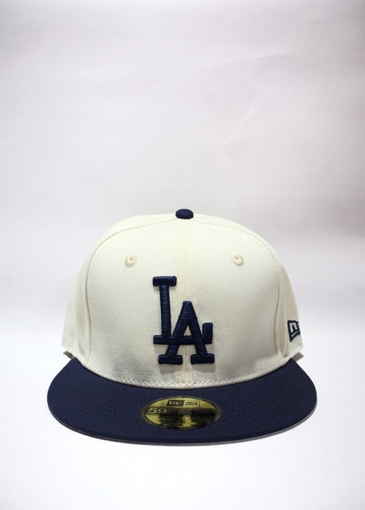 LA TWO TONE NAVY BLUE FITTED HAT
