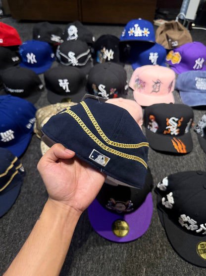 NY GOLD CHAIN FITTED HAT