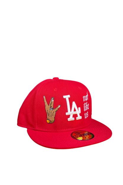 NOT LIKE US RED FITTED HAT