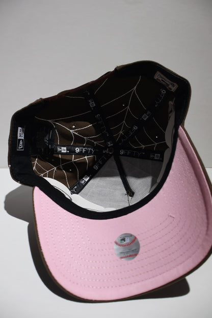 LA BROWN SPIDER WEB A FRAME HAT