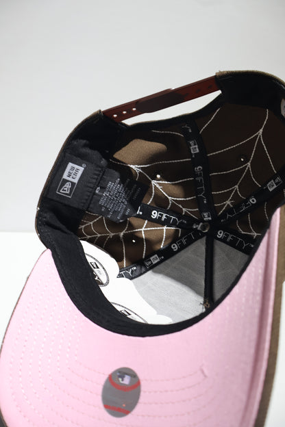 LA BROWN SPIDER WEB A FRAME HAT