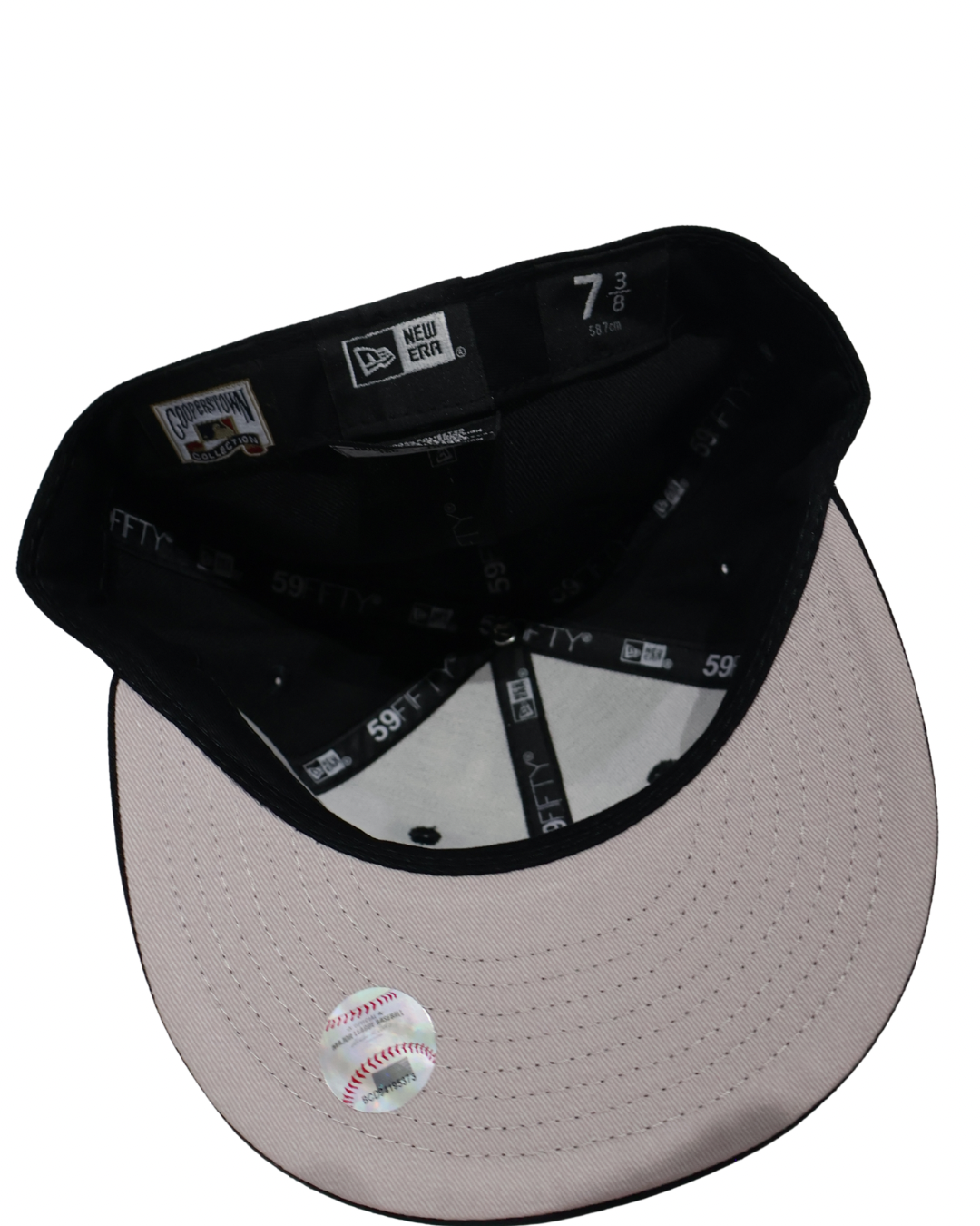 NY PLAIN BLACK FITTED HAT