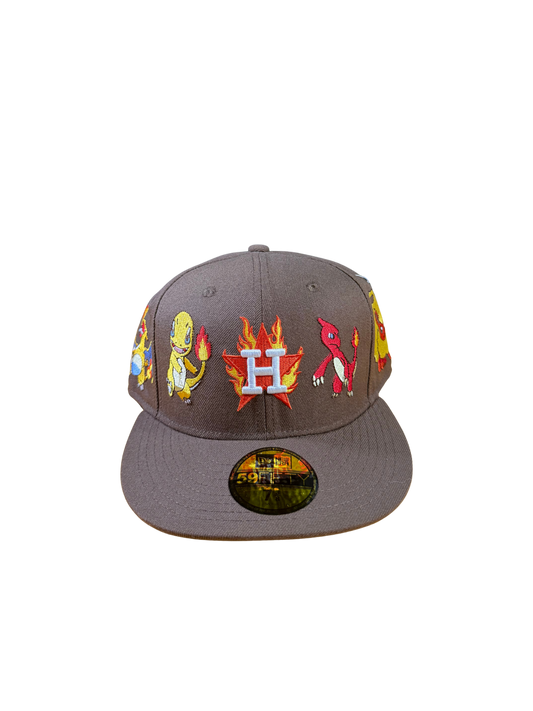 HOUSTON POKEMON FLAMES FITTED