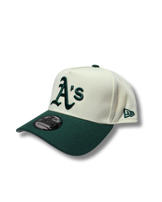 A TWO TONE GREEN A FRAME SNAPBACK