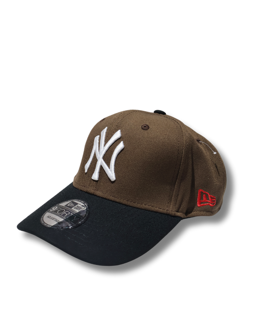 NY TWO TONE BROWN A FRAME SNAPBACK