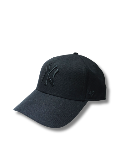 NY TRIPLE BLACK STRUCTURED 47 HAT