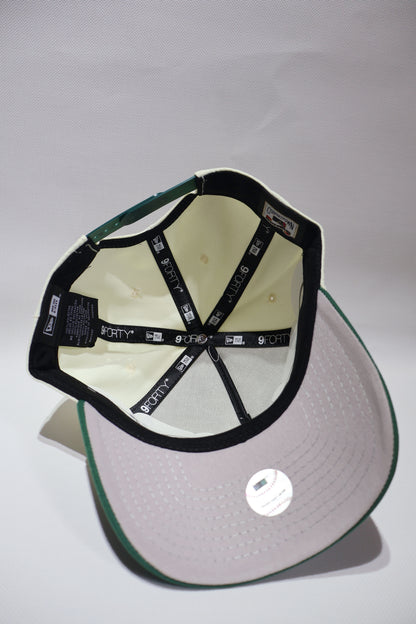 NY GREEN TWO TONE A FRAME HAT