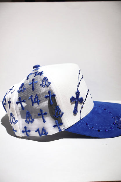 CROSS ICED OUT TWO TONE TRUCKER HAT