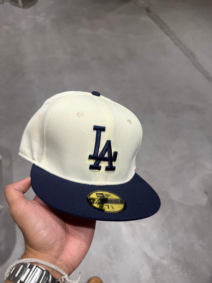 LA TWO TONE CREAM NAVY FITTED