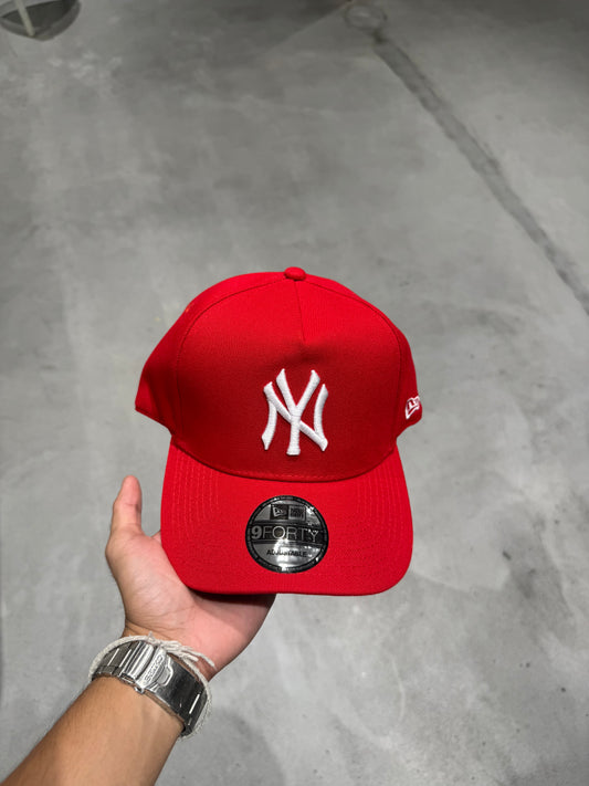NY RED A FRAME SNAPBACK