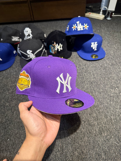 NY PURPLE FITTED HAT