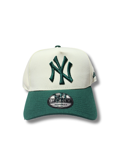 NY TWO TONE GREEN A FRAME SNAPBACK