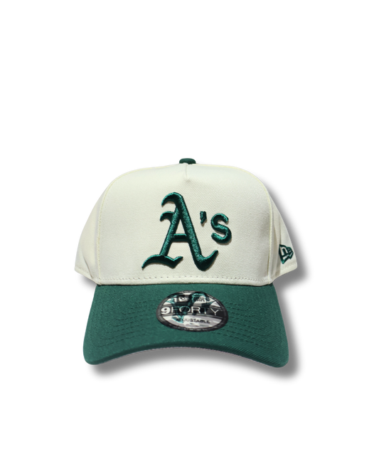 A TWO TONE GREEN A FRAME SNAPBACK