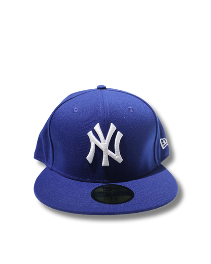 NY PLAIN BLUE FITTED HAT