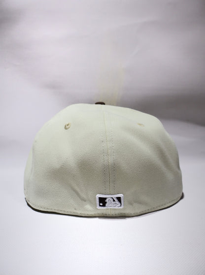 LA TWO TONE BROWN FITTED HAT