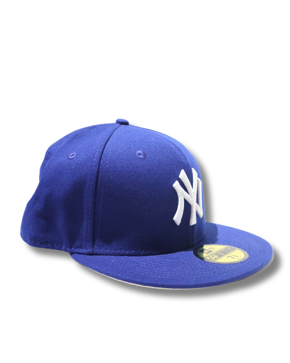 NY PLAIN BLUE FITTED HAT