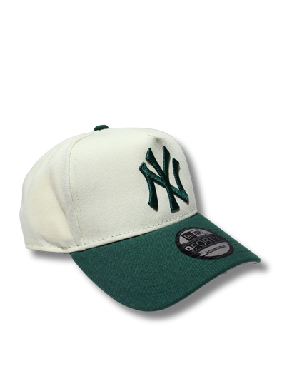 NY TWO TONE GREEN A FRAME SNAPBACK