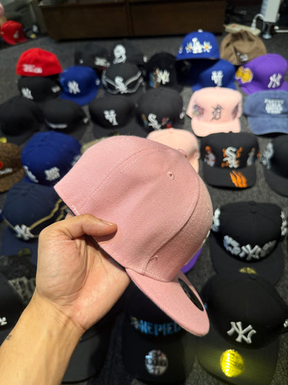 NY PINK FITTED HAT 7 1/8