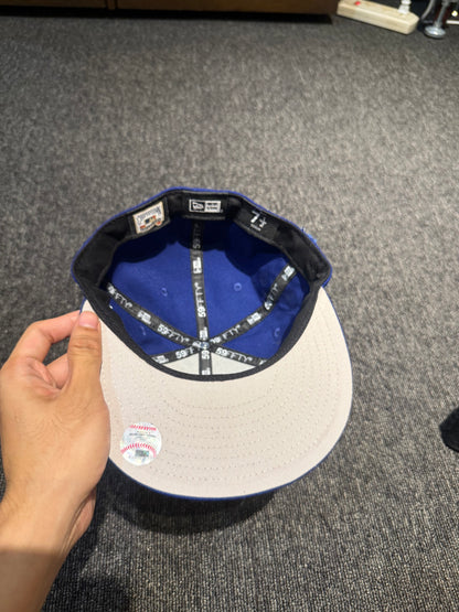 NY FLORAL BLUE FITTED HAT