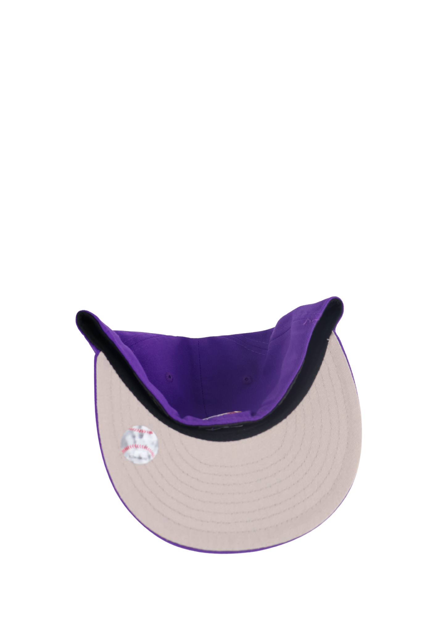 NY PURPLE W SIDE PATCH FITTED HAT