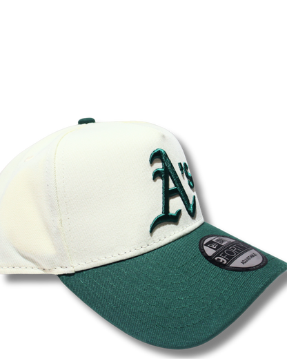 A TWO TONE GREEN A FRAME SNAPBACK