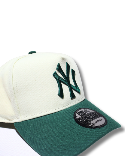 NY TWO TONE GREEN A FRAME SNAPBACK