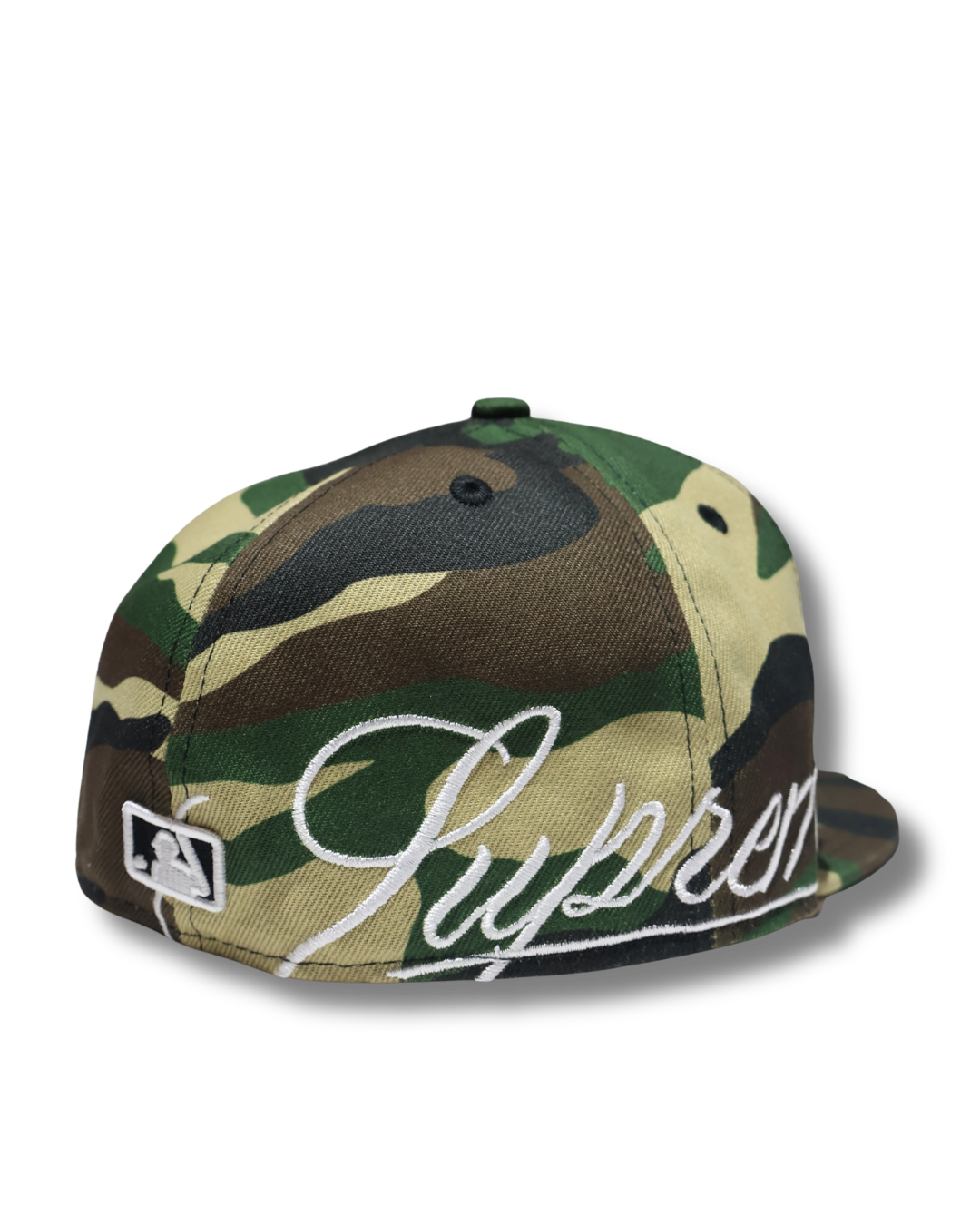 NY SUPREME CAMOU SCRIPT FITTED HAT