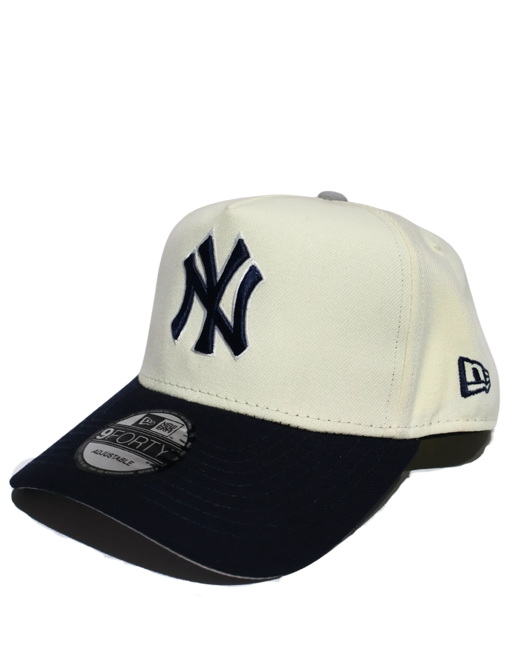 NY TWO TONE CREAM NAVY SNAPBACK