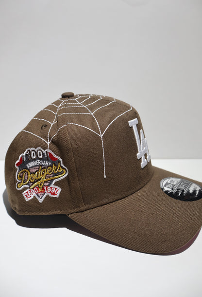 LA BROWN SPIDER WEB A FRAME HAT