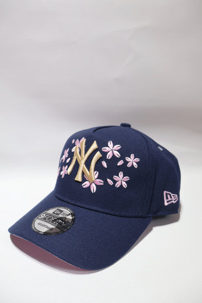NY FLORAL NAVY A FRAME HAT