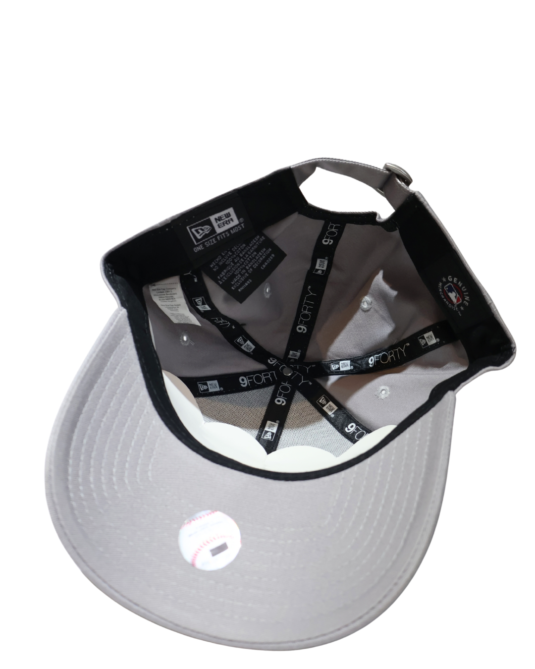 NY GRAY 9FORTY STRUCTURED STRAPBACK
