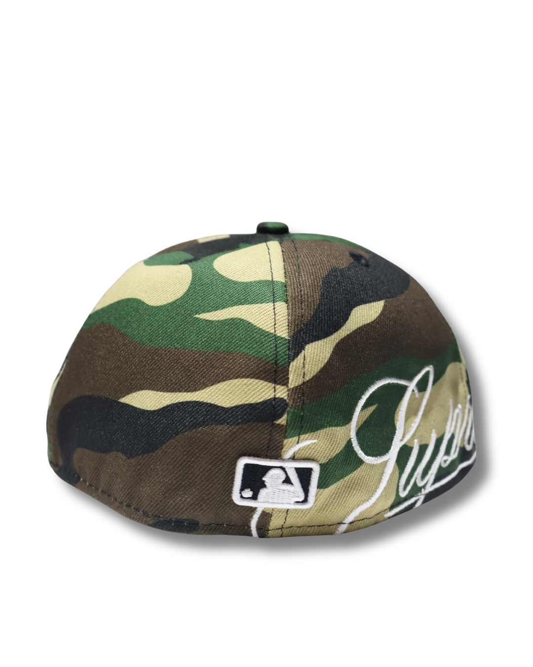 NY SUPREME CAMOU SCRIPT FITTED HAT