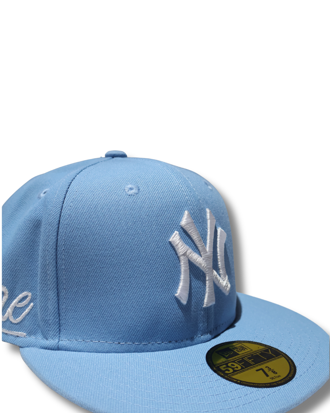 NY SKY BLUE SUPREME SCRIPT FITTED HAT