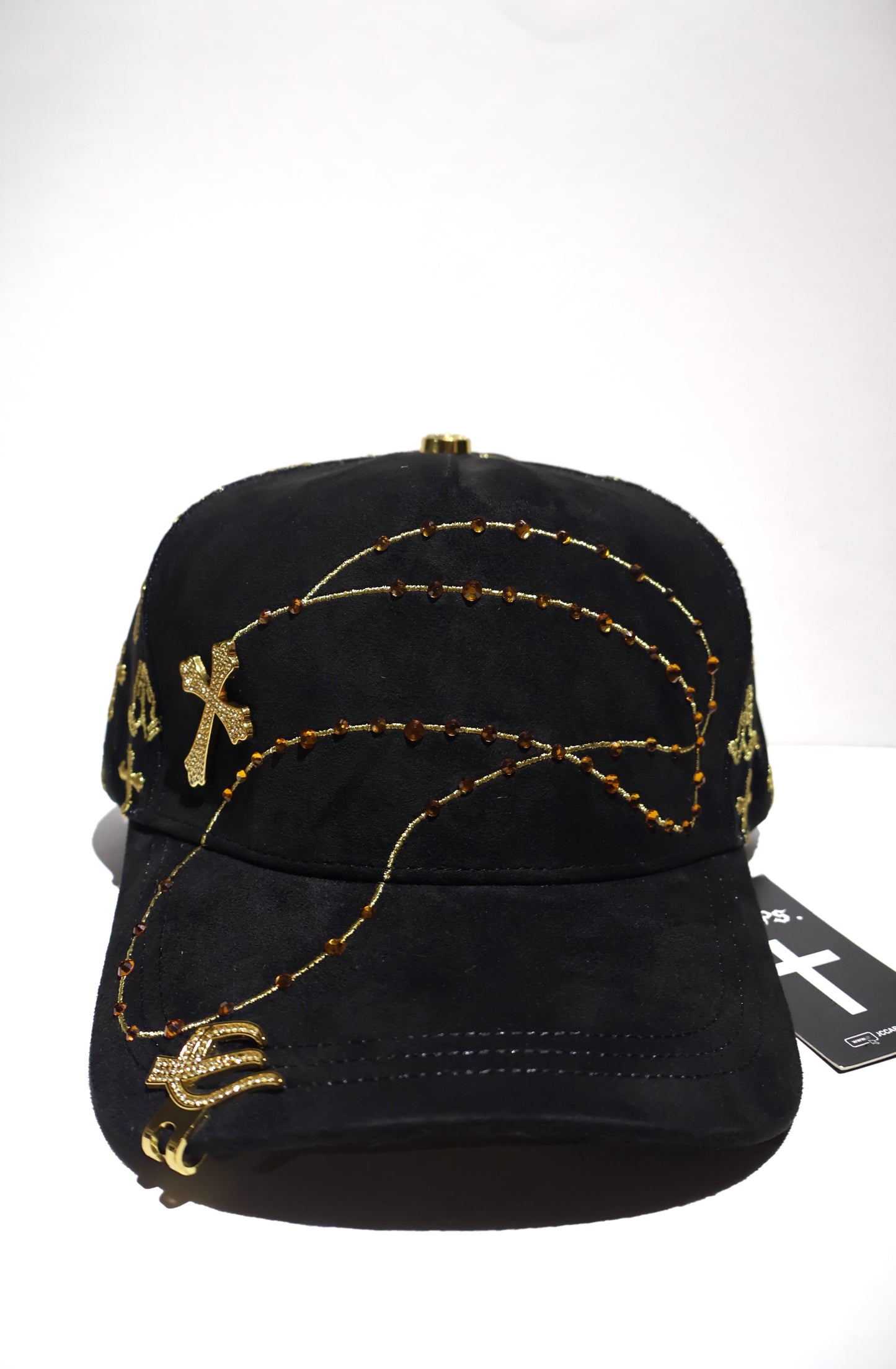 CROSS ICED OUT GOLD TRUCKER HAT
