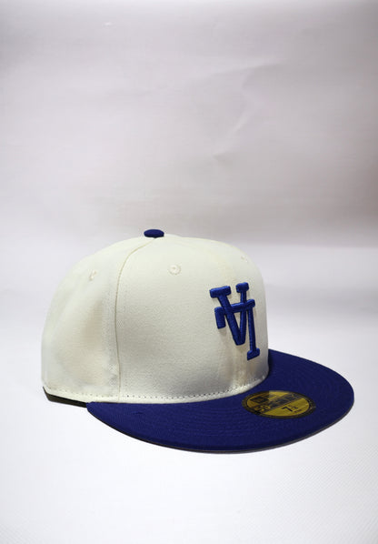 LA TWO TONE BLUE FITTED HAT