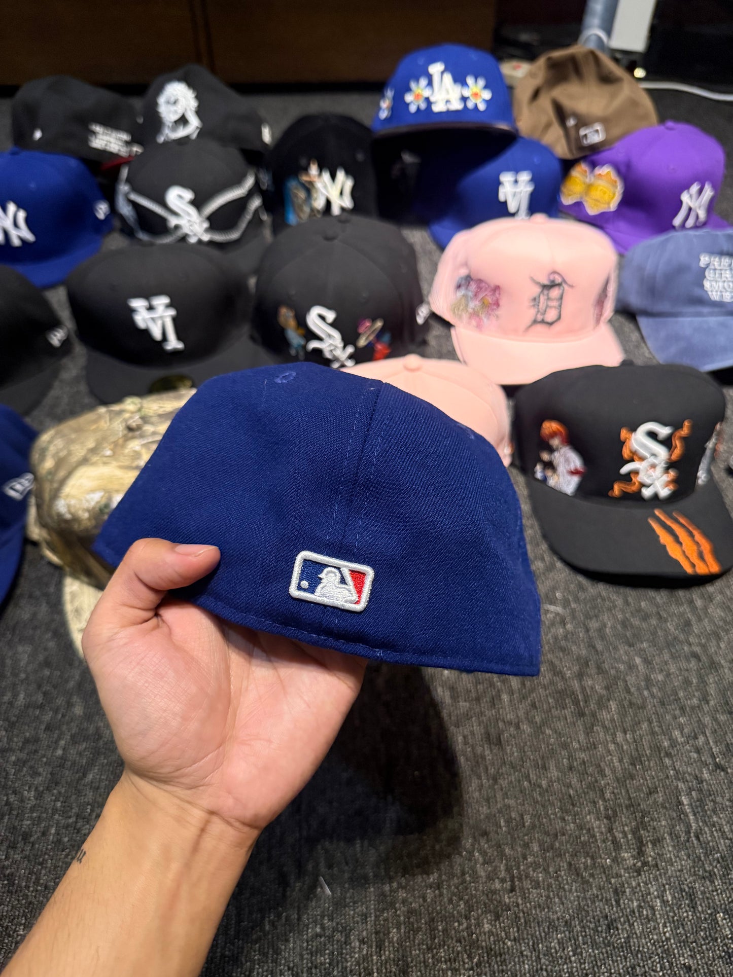 LA UNDEFEATED BLUE FITTED HAT