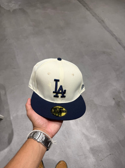 LA TWO TONE CREAM NAVY FITTED