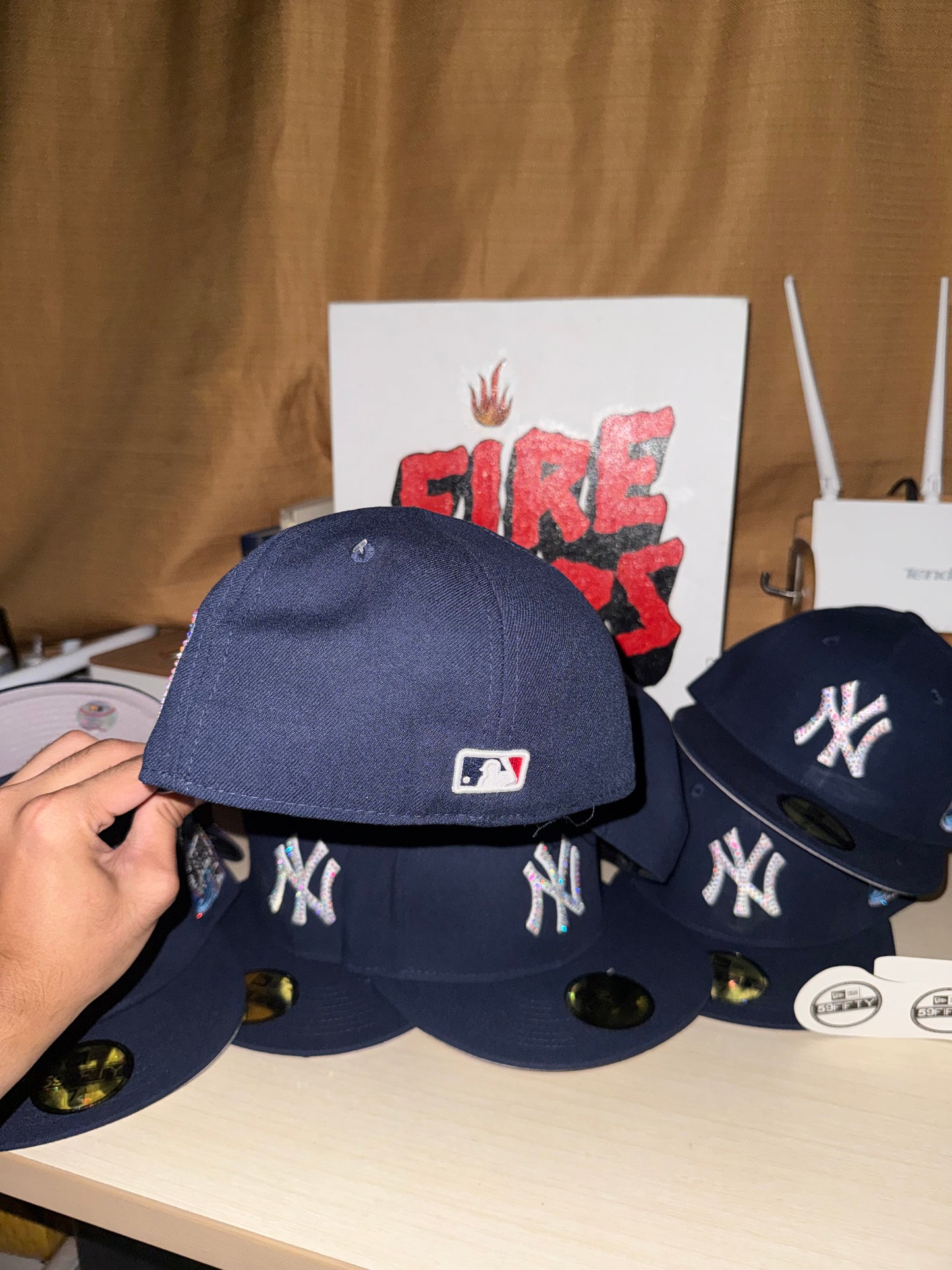 NY NAVY ICED OUT FITTED