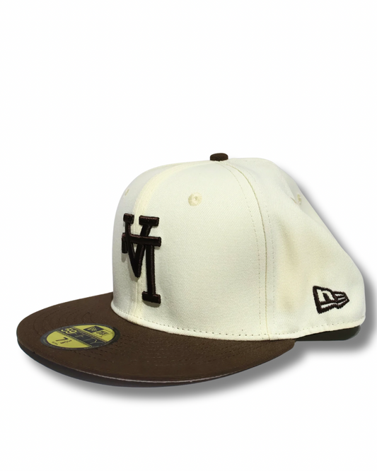 LA INVERTED CREAM BROWN FITTED