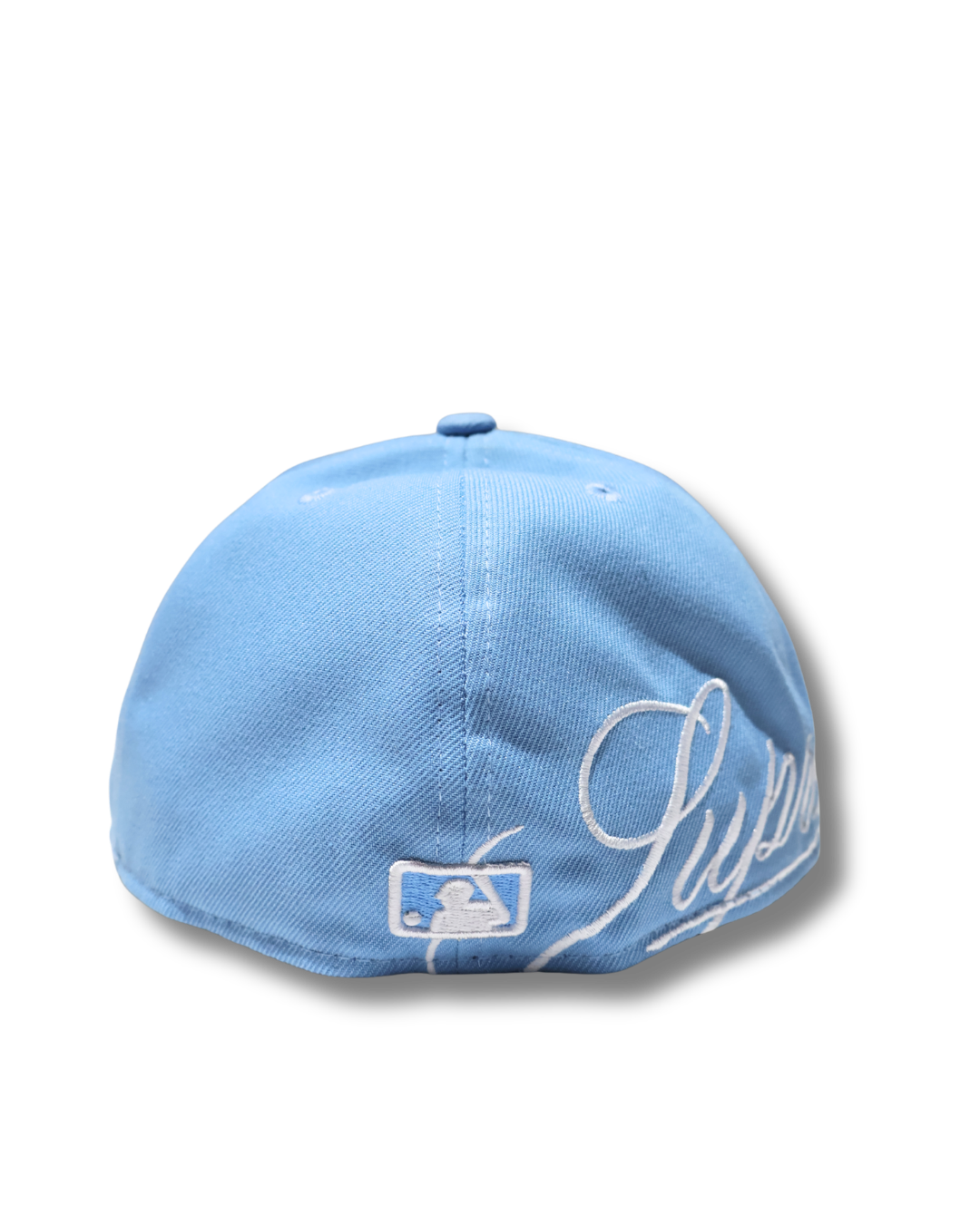 NY SKY BLUE SUPREME SCRIPT FITTED HAT