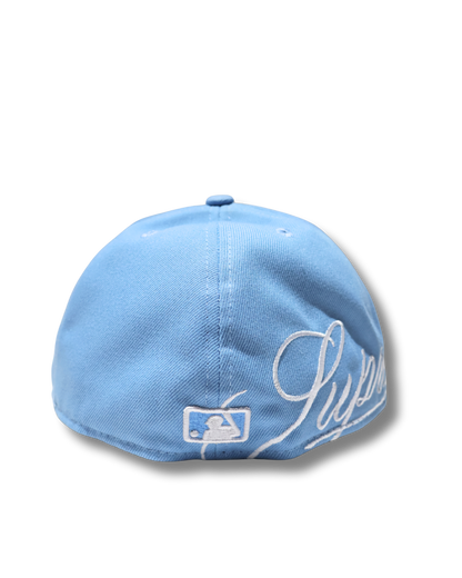 NY SKY BLUE SUPREME SCRIPT FITTED HAT