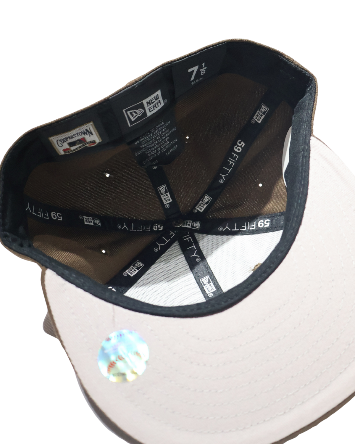 NY PLAIN BROWN FITTED HAT