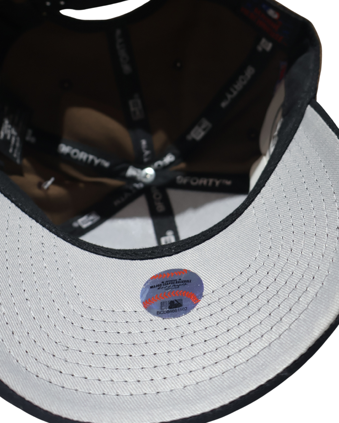 NY TWO TONE BROWN A FRAME SNAPBACK