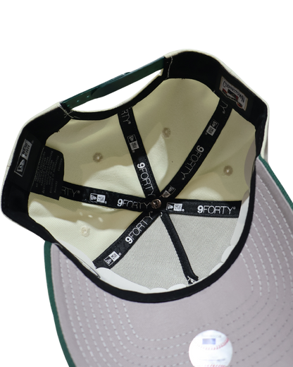 A TWO TONE GREEN A FRAME SNAPBACK